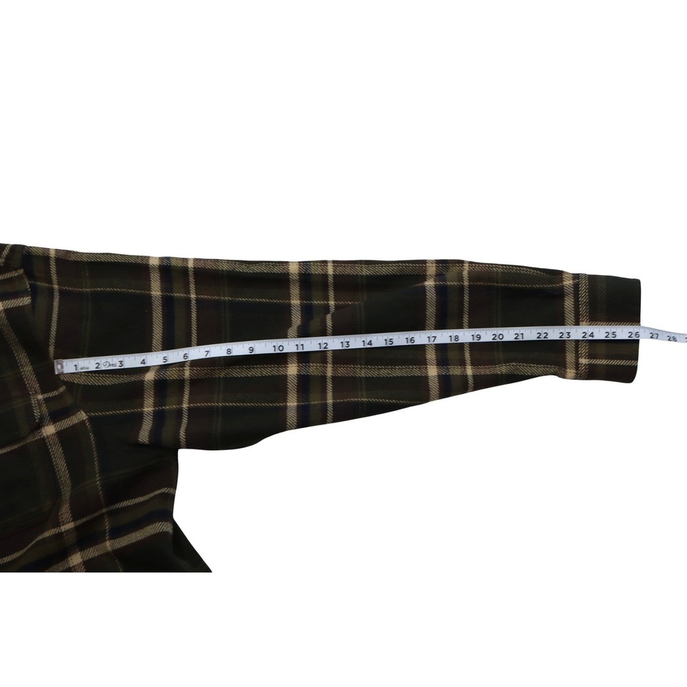 Orvis Shacket Mens XXL Green Plaid Heavyweight Flannel Button Down‎ Shirt Jacket - Picture 6 of 9